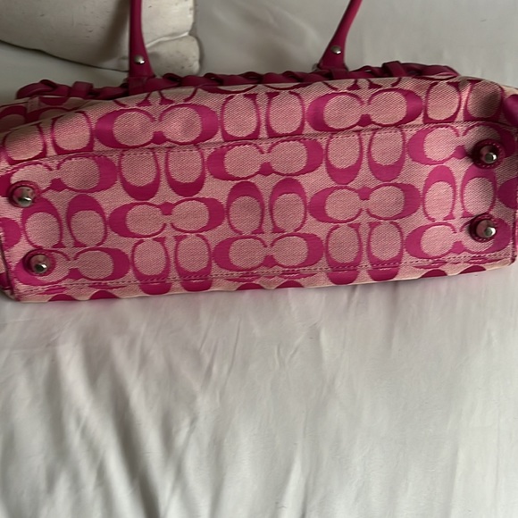Coach Bag Hot Pink with Braid - Picture 6 of 7
